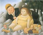Fernando Botero Picnic in the Mountains oil painting reproduction