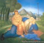 Fernando Botero Loving Couple oil painting reproduction