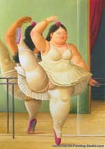 Fernando Botero Dancer at the Pole oil painting reproduction