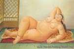 Fernando Botero Odalisque oil painting reproduction