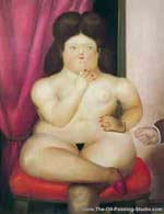 Fernando Botero Woman Seated oil painting reproduction
