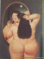 Fernando Botero Woman in Front of a Mirror oil painting reproduction