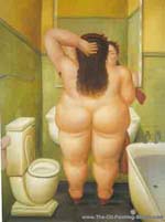 Fernando Botero The Bathroom oil painting reproduction