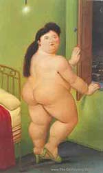 Fernando Botero Woman in Front of a Window oil painting reproduction
