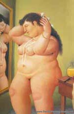 Fernando Botero Woman in Front of a Mirror oil painting reproduction
