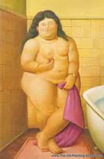 Fernando Botero The Bathroom 4 oil painting reproduction