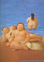 Fernando Botero The Beach oil painting reproduction