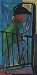 Angel Botello Girl on Balcony oil painting reproduction