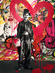 Mr. Brainwash Chaplin oil painting reproduction
