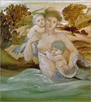 Edward Burne-Jones Mermaid With Her Offspring oil painting reproduction