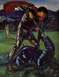 Edward Burne-Jones St George and the Dragon, 1868 oil painting reproduction