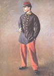 Gustave Caillebotte A Soldier - 1881  oil painting reproduction