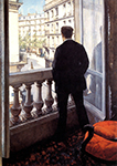 Gustave Caillebotte A Young Man at His Window - 1875 oil painting reproduction
