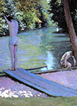 Gustave Caillebotte Bather Preparing to Dive, Banks of the Yerres - 1878  oil painting reproduction