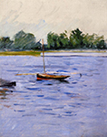 Gustave Caillebotte Boat at Anchor on the Seine - 1890 oil painting reproduction