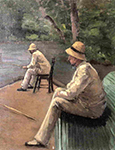 Gustave Caillebotte Fishermen on the Banks of the Yerres - 1876  oil painting reproduction