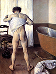 Gustave Caillebotte Man at His Bath- 1884 oil painting reproduction