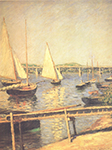 Gustave Caillebotte Sailboats in Argenteuil- 1888  oil painting reproduction