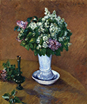 Gustave Caillebotte Still LIfe with a Vase of Lilacs - 1883  oil painting reproduction