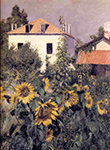 Gustave Caillebotte Sunflowers, Garden at Petit Gennevilliers - 1885  oil painting reproduction