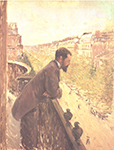 Gustave Caillebotte The Man on the Balcony - 1880 oil painting reproduction