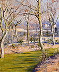 Gustave Caillebotte The Garden at Petit Gennevilliers in Winter - 1894 oil painting reproduction