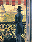 Gustave Caillebotte The Man on the Balcony 2 - 1880  oil painting reproduction