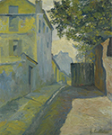 Gustave Caillebotte The Street of Mont-Cenis, Montmartre1880  oil painting reproduction