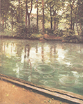 Gustave Caillebotte The Yerres, Rain - 1875  oil painting reproduction