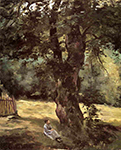 Gustave Caillebotte Woman Seated under a Tree - 1874  oil painting reproduction