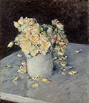 Gustave Caillebotte Yellow Roses in a Vase - 1882  oil painting reproduction