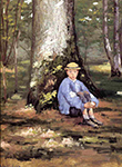 Gustave Caillebotte Yerres, Camille Daurelle under an Oak Tree - 1871 oil painting reproduction