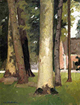 Gustave Caillebotte Yerres, Through the Grove, the Ornamental Farm - 1871 oil painting reproduction