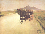 Gustave Caillebotte A Road Near Naples - 1872 oil painting reproduction