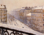 Gustave Caillebotte Boulevard Haussmann, Snow - 1880  oil painting reproduction