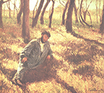 Gustave Caillebotte Le Pere Magloire allonge dans un bois ou Claude Monnet faisant la sieste - 1884 oil painting reproduction