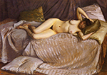 Gustave Caillebotte Naked Woman Lying on a Couch  oil painting reproduction