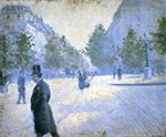 Gustave Caillebotte Place Saint-Augustin, Misty Weather - 1878  oil painting reproduction