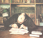 Gustave Caillebotte Portrait of a Man Writing in His Study - 1885  oil painting reproduction