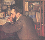 Gustave Caillebotte Portrait of Henri Cordier - 1883  oil painting reproduction