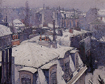 Gustave Caillebotte Rooftops Under Snow - 1878  oil painting reproduction