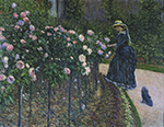 Gustave Caillebotte Roses, Garden at Petit Gennevilliers - 1886  oil painting reproduction