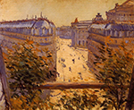 Gustave Caillebotte Rue Halevy, Balcony View - 1878  oil painting reproduction