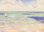 Gustave Caillebotte Seascape, Regatta at Villers - 1880 oil painting reproduction