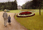 Gustave Caillebotte The Park on the Caillebotte Property at Yerres - 1875 oil painting reproduction