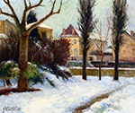 Gustave Caillebotte Winter Landscape - 1887 oil painting reproduction