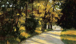 Gustave Caillebotte Yerres, Path Through the Woods in the Park - 1871 oil painting reproduction