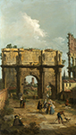 Giovanni Canaletto Arch of Constantine oil painting reproduction