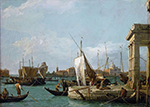 Giovanni Canaletto The Dogana in Venice oil painting reproduction