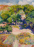 Henri-Edmond Cross Cypresses, 1904 oil painting reproduction